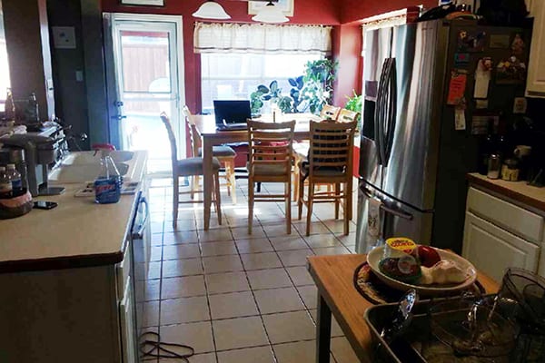 before custom kitchen remodel